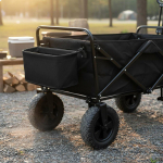 Kokkupandav k&auml;ru Tagakorv Kaasaskantav Saba Kokkupandav Telkimisk&auml;ru Hoiutasku jaoks Black with Plastic Parts