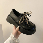 Briti stiilis nahast kingad naistele kevadised retro paksu p&otilde;hjaga paelad Oxfordi &uuml;mmarguse peaga Mary Jane kingad Chaussures, naiste kingad 35