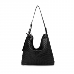 Suure Mahutavusega Kootud Kott, &Uuml;he &Otilde;la Kott T&ouml;&ouml;le K&auml;imiseks, Elegantne ja Stiilne, Lihtne ja Praktiline Crossbody Kott Small must