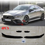 Auto esikaitseraua k&uuml;ljespoileri splitter canard Mercedes Benz C118 W118 CLA45 AMG 2019-2023 jaoks ABS-ist udutulede iluv&otilde;re viimistlus &otilde;huteraga 4Pcs