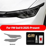 Volkswagen Golf 8 2025 Facelift 8.5 MK8 Tarvikud 2 tk Autol esitulede kaitsekile L&auml;bipaistev Suitsutatud Must TPU Kleebis Smoked black(2pcs)