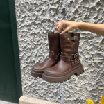 Uued Pruunid Vintage &Uuml;marotsalised Paksukontsaga Eriti K&otilde;rged Naiste Kauboi Saapad Luku L&auml;&auml;nelikud Saapad Naistele Saapad Zapatos Mujer 35