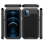 Tugev kaitsekiht, metallist alumiinium&uuml;mbris iPhone 16 15 14 13 12 mini 11 Pro 7 8 Plus XS Max XR SE 16e jaoks, p&otilde;rutuskindel kate For iPhone 8 must