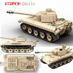 S&otilde;jaajaloo II maailmas&otilde;ja relvad Tiiger Raske Panter Leopard Keskmine Churchill Tank Ehitusklotsid WW2 Armee Linnaklotsid Laste M&auml;nguasjad