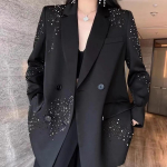 Naiste Kevad S&uuml;gis Kahe n&ouml;&ouml;pidega Kost&uuml;&uuml;mijakk Naiste Lahtine Vabaaja Bleiser Top M