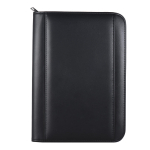 Kaasaskantav Professionaalne &Auml;riportfell Padfolio Kaust Dokumendikott Korraldaja A5 PU Nahast T&otilde;mblukuga Kinnitus Kalkulaatoriga (Black,A5) must