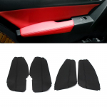 4 tk Mikrokiust Nahast Uksepaneelide Kate Toyota Corolla 2014 2015 2016 2017 Interj&ouml;&ouml;ri Ukse K&auml;etoe Paneeli Nahkkate Liist Door Armrest Black-r