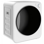 Mini ventileeritav trummelkuivati 4 kg, 5 programmiga kuni 60℃, 800W/400W, roostevabast terasest trummel, valge 48 x 44 x 57 cm valge