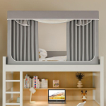 Integreeritud &uuml;li&otilde;pilasdormi voodikardin ja s&auml;&auml;sev&otilde;rk: Pimendav 3-ukseline &uuml;lemise ja alumise narivoodi jaoks 90x190x110, Upper Bunk, Three Door, Snap-fit Frame