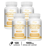 Xemenry B3-vitamiini kapslid 1000 mg 120 tk &mdash; Igap&auml;evane heaolu, Toitumistugi, Antioks&uuml;dantne tugi 120*4