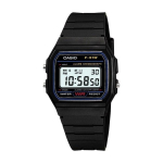 CASIO F-91W-1DG K&auml;ekell Must/Valge black