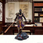 Sun Wukongi kuju Ahvikuninga figuur, V&otilde;itleva Buddha skulptuur kodu-kontori laua kaunistuseks, Hiina Feng Shui ornament lilla