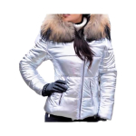 S&uuml;gistalvine naiste puuvillased jakid lahtine jakk Naiste kunstkarusnahast kapuuts t&otilde;mblukk soe sulemantel Outdoor Parka &uuml;ler&otilde;ivad l&uuml;hike jope XL gray