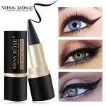 MISS ROSE kauakestev silmapliiats, must geel, veekindel silmapliiats, kosmeetika