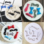 Koogit&ouml;&ouml;riistad silikoonhabe vuntsid kikilips fondant vorm kook sugarcraft &scaron;okolaadivorm