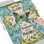 5D-teemantmaaling multifilmi liblikas t&auml;is&uuml;mmarguse tikandi allahindlus pilt kivist teemant 20X30