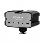 CoMica CVM-AX1 kahe kanaliga 3,5 mm helimikseri adapter Canon Nikon Sony jaoks must