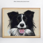 Teemanttikandid koer Teemantmaal T&auml;is &uuml;mmargune mosaiik kivist loomapilt 20X30CM