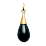 Les Tr&eacute;sors De Lily [E7584] - kullatud ripats  Eva  must kuldne - 27x10 mm must