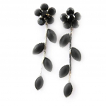 Les Tr&eacute;sors De Lily [J4037] - Boucles Cr&eacute;ateur 'Paradis Floral' noir must