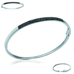 Les Tr&eacute;sors De Lily [L3828] - Bracelet Argent 'Sissi' noir must
