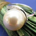 Bague Argent 'Catherine' Blanc 56 valge