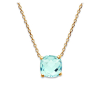 Les Tr&eacute;sors De Lily [Q4693] - Collier Plaqu&eacute; Or 'Sissi' turquoise aquamarine dor&eacute; - 45 cm 8 mm t&uuml;rkiissinine