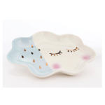 Les Tr&eacute;sors De Lily [Q9629] - Keraamiline taskualus 'Nuage' sinine kuldvalge - 17x12. 5 cm sinine