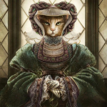 5D DIY Teemantmaaling Cat Cosplay Queen Tikand Ristpistes 30x30CM