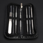 1 komplekt Mustpeade eemaldaja roostevabast terasest n&otilde;elad Akne komedoon vistriku eemaldaja t&ouml;&ouml;riist N&auml;ohooldus