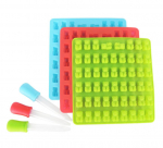 3D kummikaru kujuga silikoonist koogivorm, kommide magustoit &scaron;okolaadimasin vormi j&auml;&auml;kuubiku alus pipetiga roheline