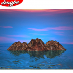 T&auml;is&uuml;mmargune teemantmaal Ristpistes 5D DIY Teemanttikandid Meremaastikud Rhinestones Pildid Kodukaunistus 20X30CM