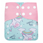 Cartoon Animal Baby pestav reguleeritav riidest m&auml;he Veekindlad hingavad m&auml;hkmed one size roosa