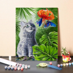 K&auml;sitsi maalitud kodukaunistus l&otilde;uend numbrid &otilde;limaal Digitaalne &otilde;limaal DIY maalid numbrite j&auml;rgi 40x50cm no frame