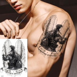 Must Sparta ajutised t&auml;toveeringud meestele Poistele L&otilde;vir&uuml;&uuml;tel Hundi Kolju Kompass Tiigri v&otilde;lts t&auml;toveering Kleebis K&auml;e Jala t&auml;toveeringud Veekindel