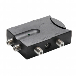 Kahesuunaline TV v&otilde;imendi 2 sisendiga teleri antenni signaaliv&otilde;imendi 4 v&auml;ljundiga madala m&uuml;ratasemega telesignaal must