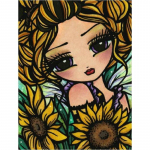 5D DIY teemantmaal Anime t&uuml;druk ja p&auml;evalille ristpistes komplekt Mosaiik Teemanttikandid Roos t&auml;isringi/ruudukujuline puur Kodukaunistus Round 20x30cm