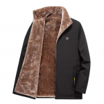 M-8XL Oversized Meeste Talvine vabaaja Klassikaline Tuuletapp Soe Paks Velvet Parkad Jakk Mantel Meeste S&uuml;gismood V&otilde;ltskarusnahast Riided Tuulekindel Parka Mehed 8XL must