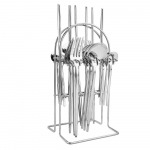 24 tk Western peegels&ouml;&ouml;giriistade komplekt koos luksuslike s&ouml;&ouml;giriistade hoiuriiuliga, kaasas nuga kahvel lusikas teelusikat&auml;is roostevabast terasest s&ouml;&ouml;gin&otilde;ud h&otilde;be