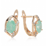 Kinel Water Drop Rohelised tsirkoonk&otilde;rvar&otilde;ngad naistele Rose Gold Color Inglise k&otilde;rvar&otilde;ngas roosa kuldne v&auml;rv