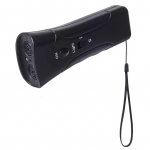 Ultraheli kahepealine haukumisvastane koerte treeningvarustus, koera haukumise treener, LED-valgustusega koerarepeller, must