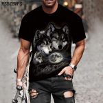 Couple Wolf Print T-s&auml;rk Meeste 3D T-s&auml;rk Drop Ship Top l&uuml;hikeste varrukatega Camiseta &Uuml;markaelusega T-s&auml;rk Fashion Casual Brand XL