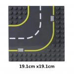 Suured osakesed City Road Street alusplaat sirge k&otilde;verusega ehitusplokid Duploga &uuml;hilduvad tellised alusplaat laste m&auml;nguasjad