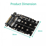 M.2 SSD to U.2 Adapter 2in1 M.2 NVMe ja SATA-Bus NGFF SSD to PCI-e U.2 SFF-8639 Adapter PCIe M2 Converter lauaarvutite jaoks must