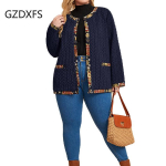 Commuter Plus Size Mantli &otilde;mblemine &Uuml;herealine puuvillane mantel XL hall v&auml;rv