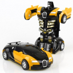 Uued &uuml;heklahvilised deformatsiooniautode m&auml;nguasjad Automaatmuundur Robot Plastmassist mudelauto Naljakad survevalandid M&auml;nguasi Poisid H&auml;mmastavad kingitused Lastem&auml;nguasi kollane
