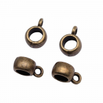 20tk L&auml;ikivad Helmed Vahet&uuml;kid Helmed Suur auk Helmed Bail Ehted Komponendid Aksessuaarid Antiik pronks V&auml;rvus Tsingisulam 4X6X8mm