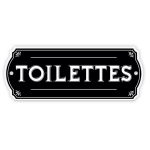 Les Tr&eacute;sors De Lily [R6255] - Metallist uksesild  WC  must - 190x75 mm must