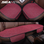 SEAMETAL linasest autoistme kate eesmine tagumine linasest riidest padi hingav kaitsematt, universaalne auto sisekujundus 1Set/3pcs hall