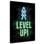 L&otilde;uendiprint Level up inscripting games 40x60 mitmev&auml;rviline